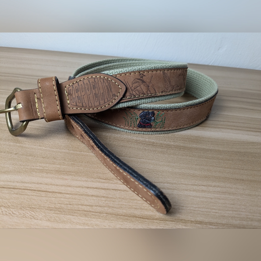 Zeppelin Ducks & Labrador Tan Belt 38"